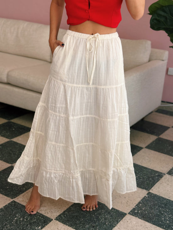 Gardenia White Skirt