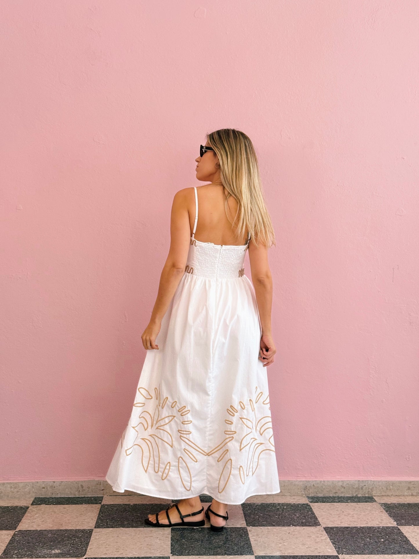 White Embroidered Dress