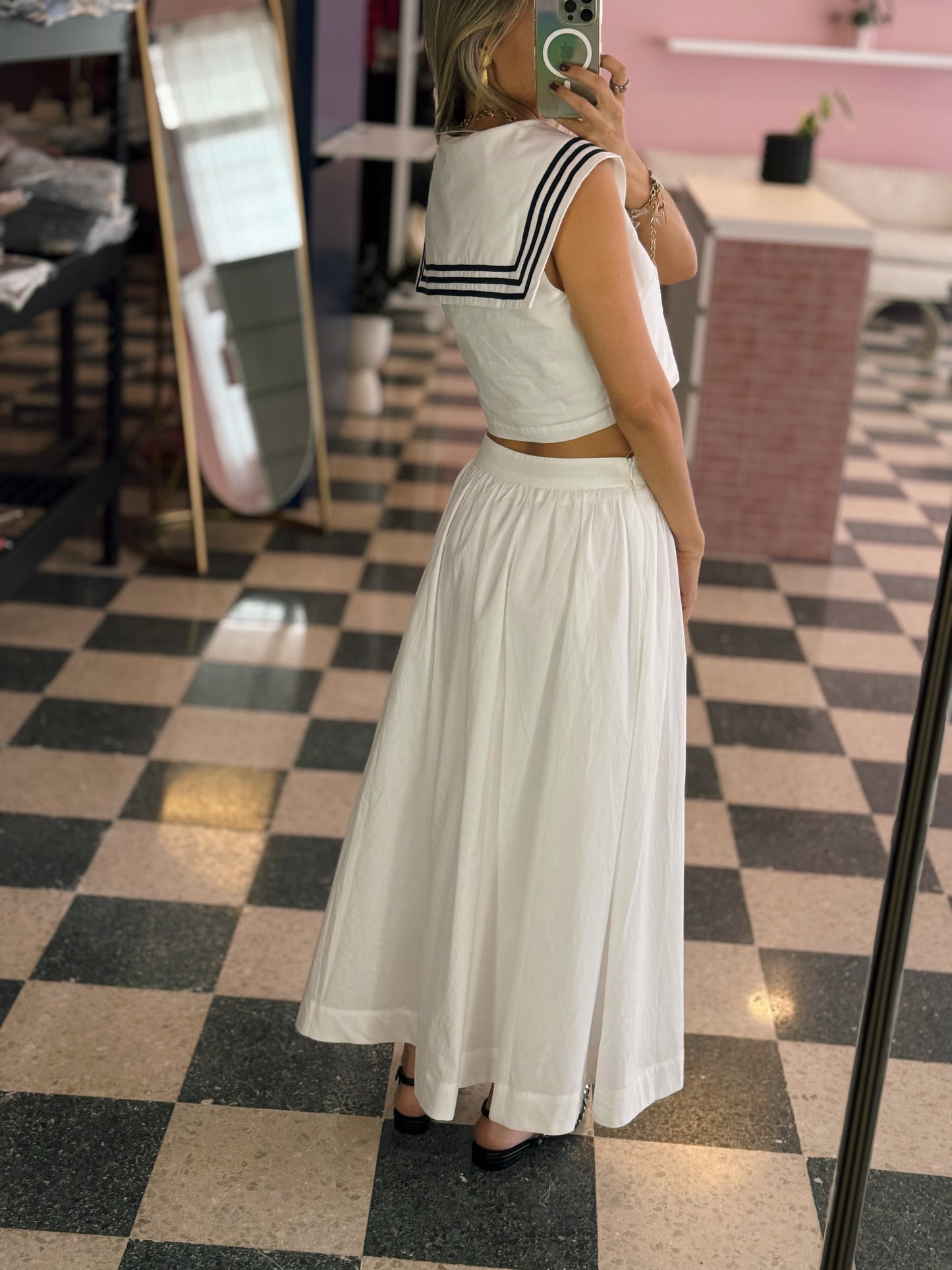 Sailor Collar Skirt Set