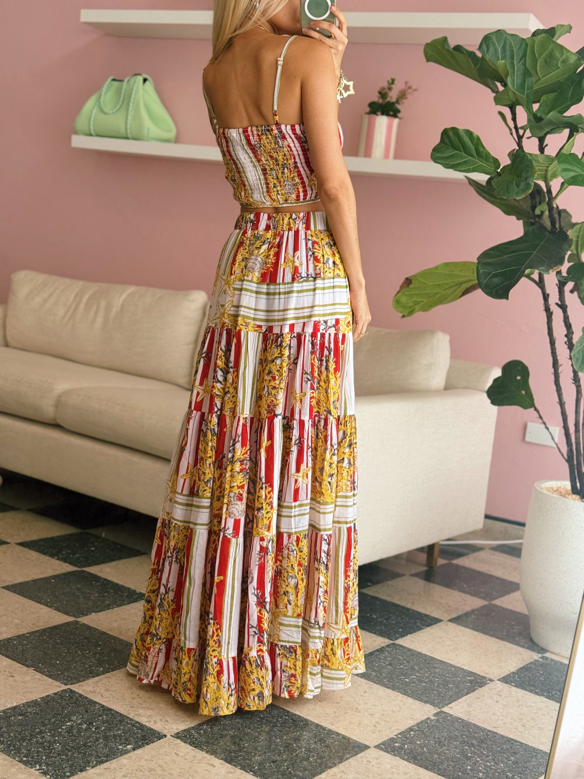 High Low Skirt Set
