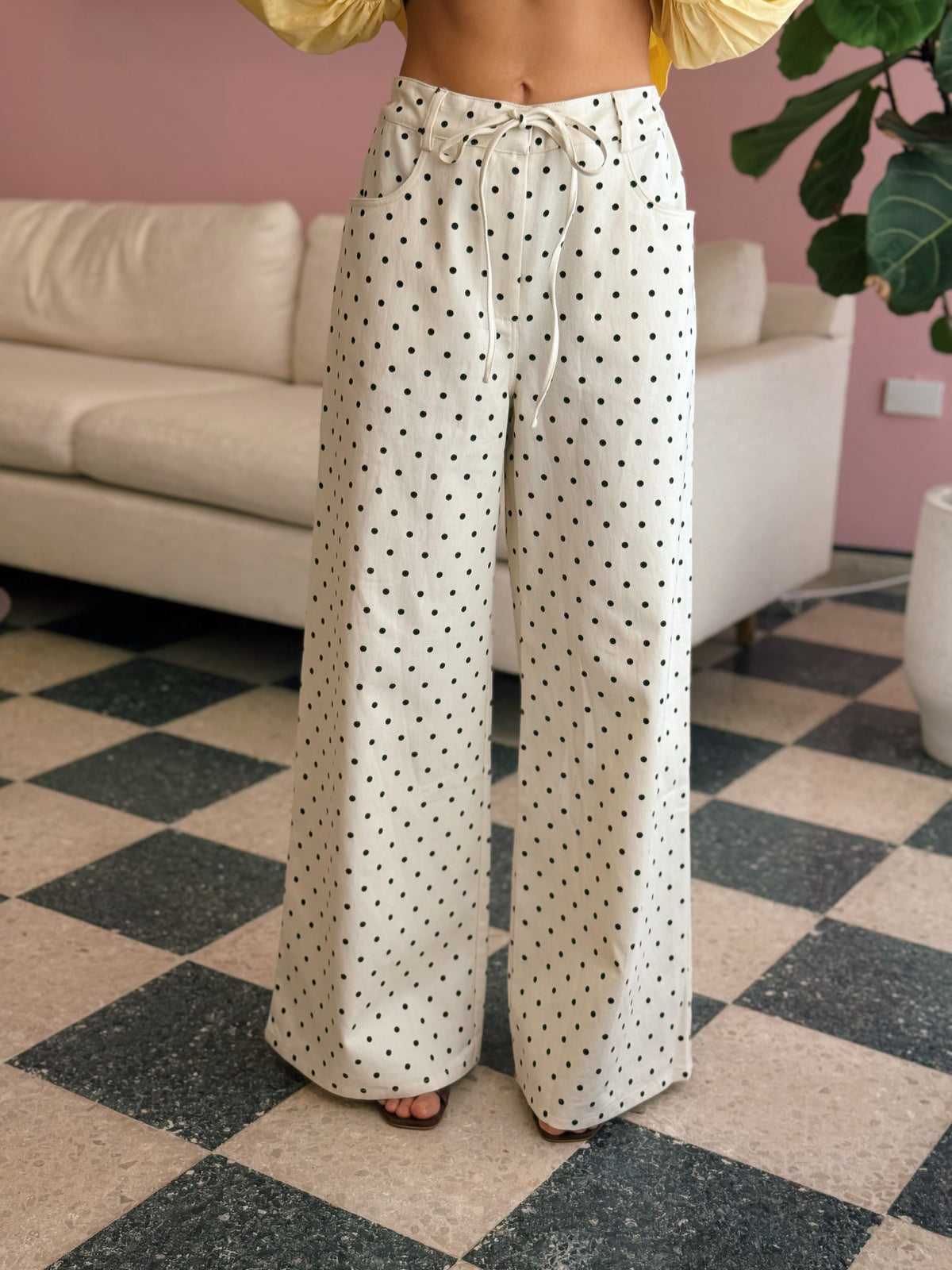 Polka Dot Wide Leg Pants