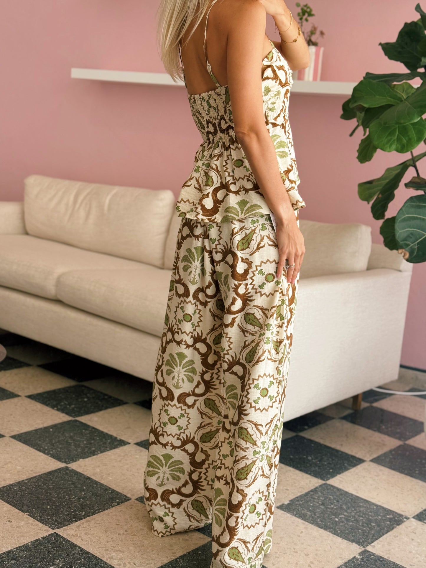 Green Top & Pant Set