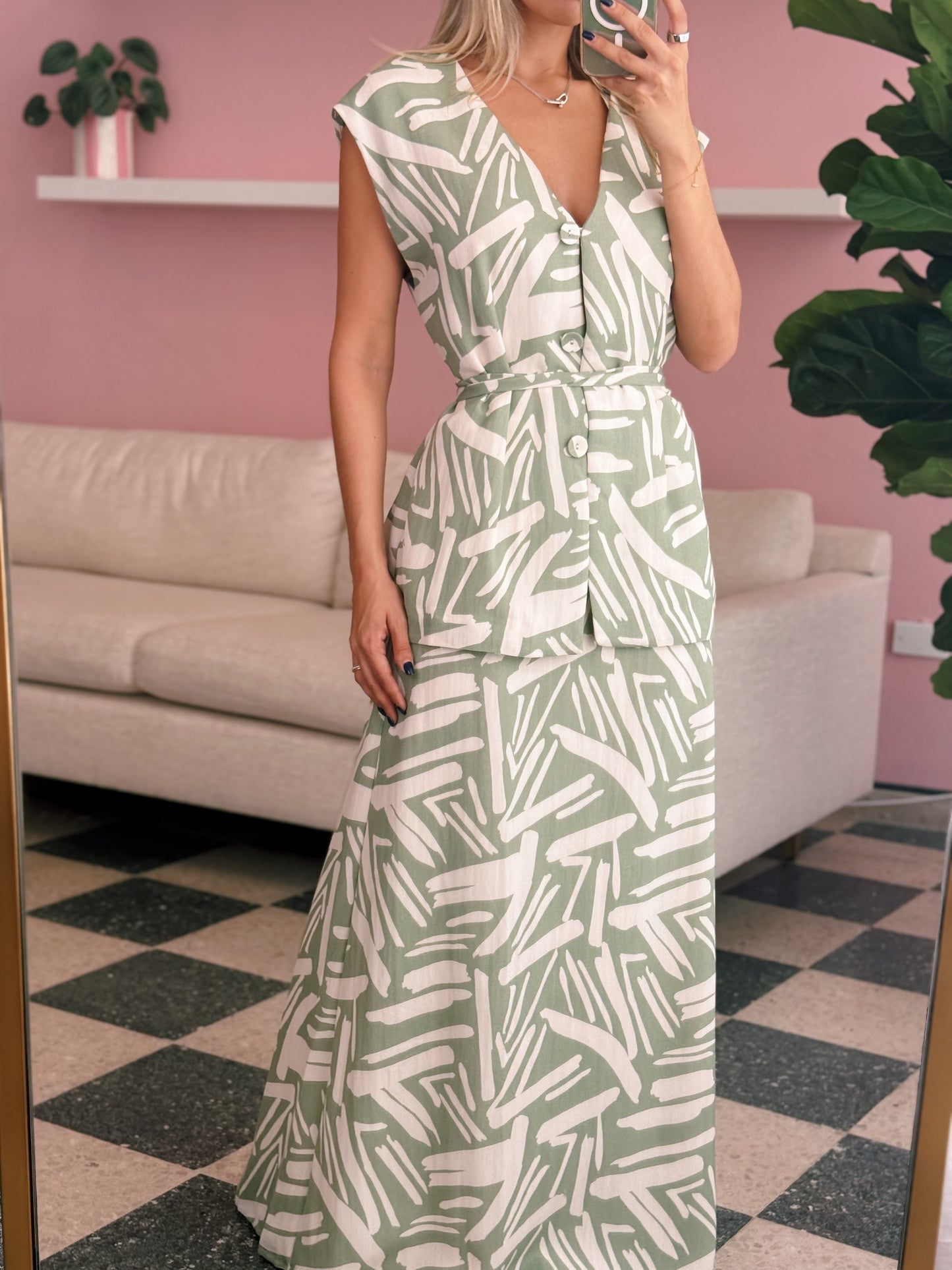 Sage Skirt Set