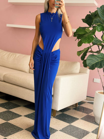 Royal Blue Cut Out Dress