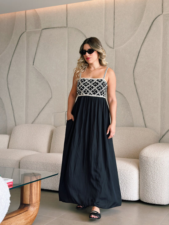 Embroidered Maxi Dress