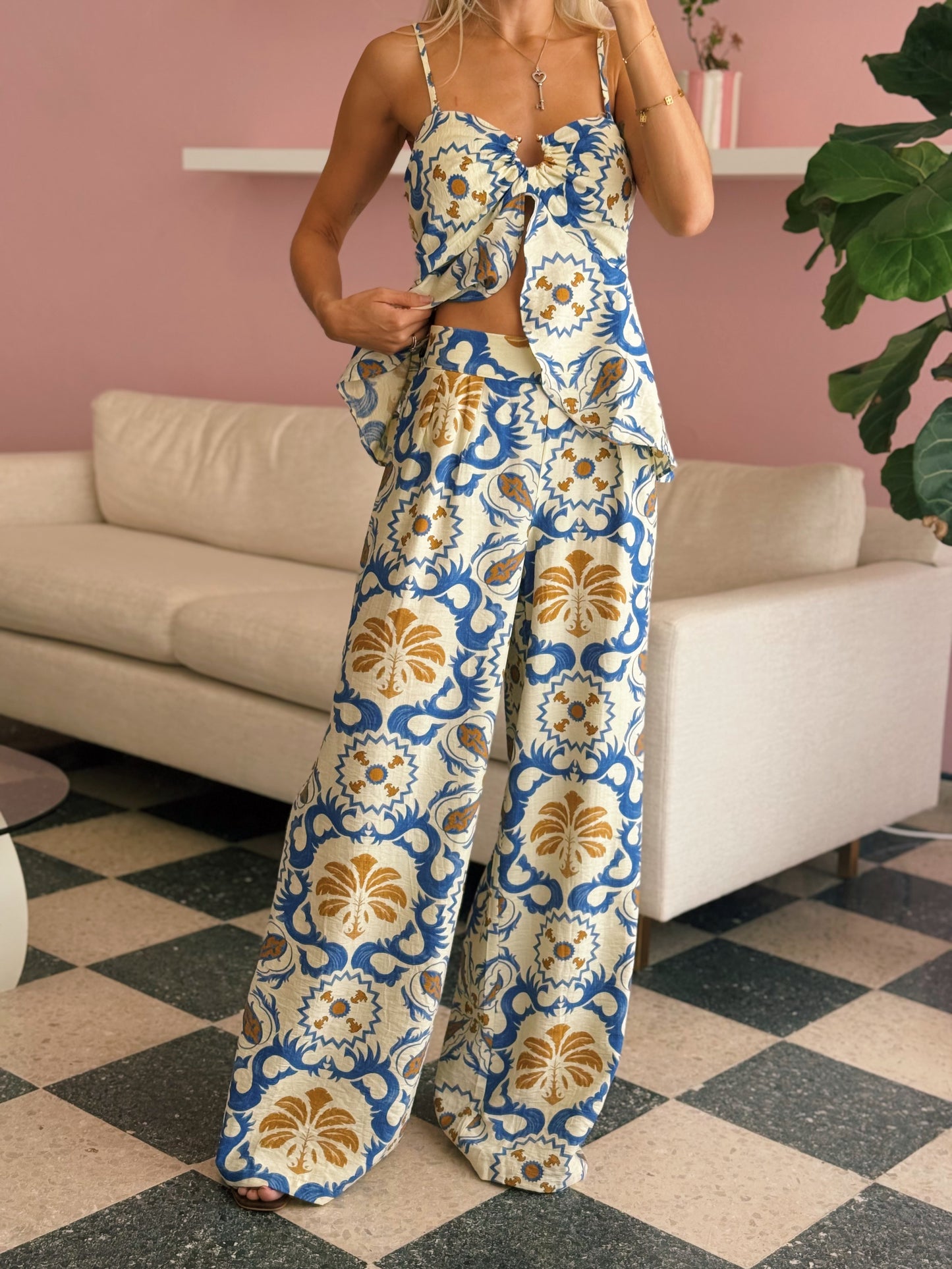 Blue Top & Pant Set