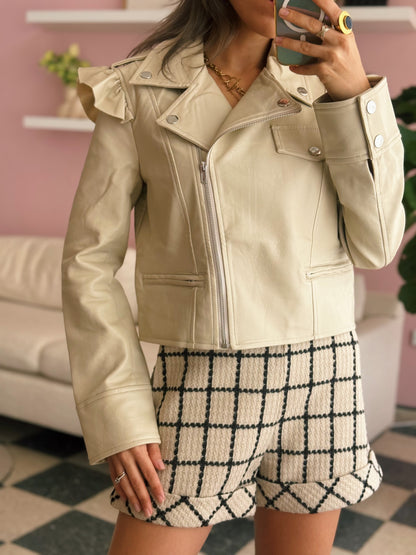 Vegan Faux Leather Moto Jacket