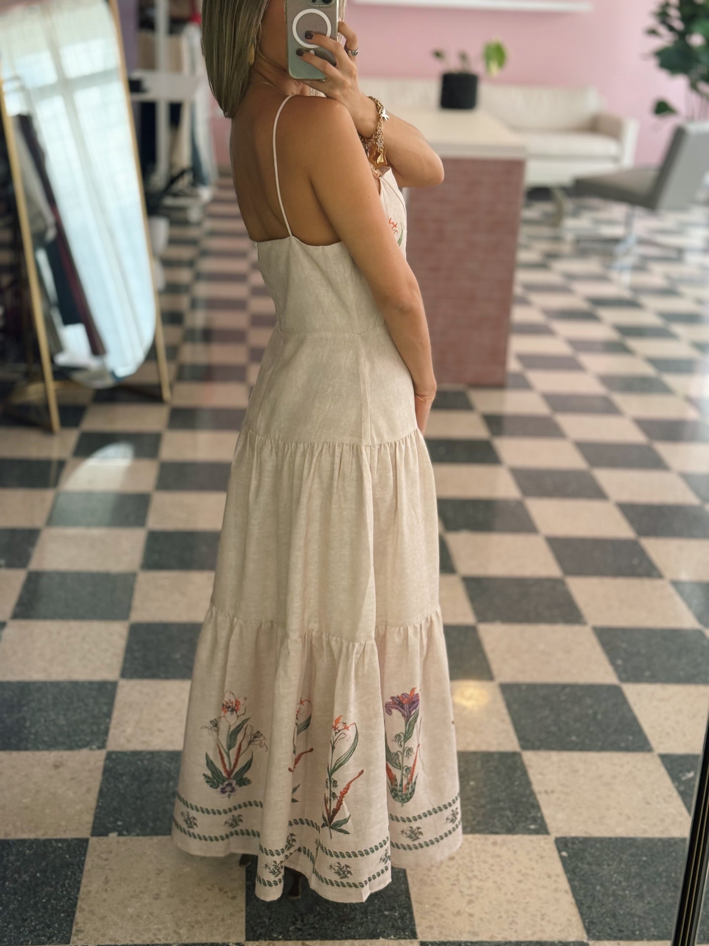 Ivory Embroidered Dress