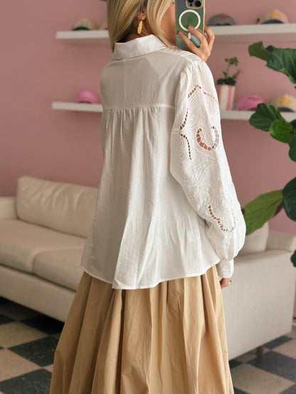 White Embroidered Blouse