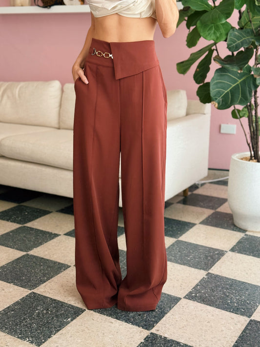 Brick Wide Leg Pants