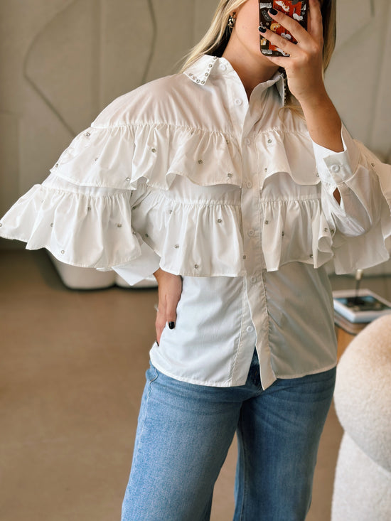 Ruffle Embellished Top