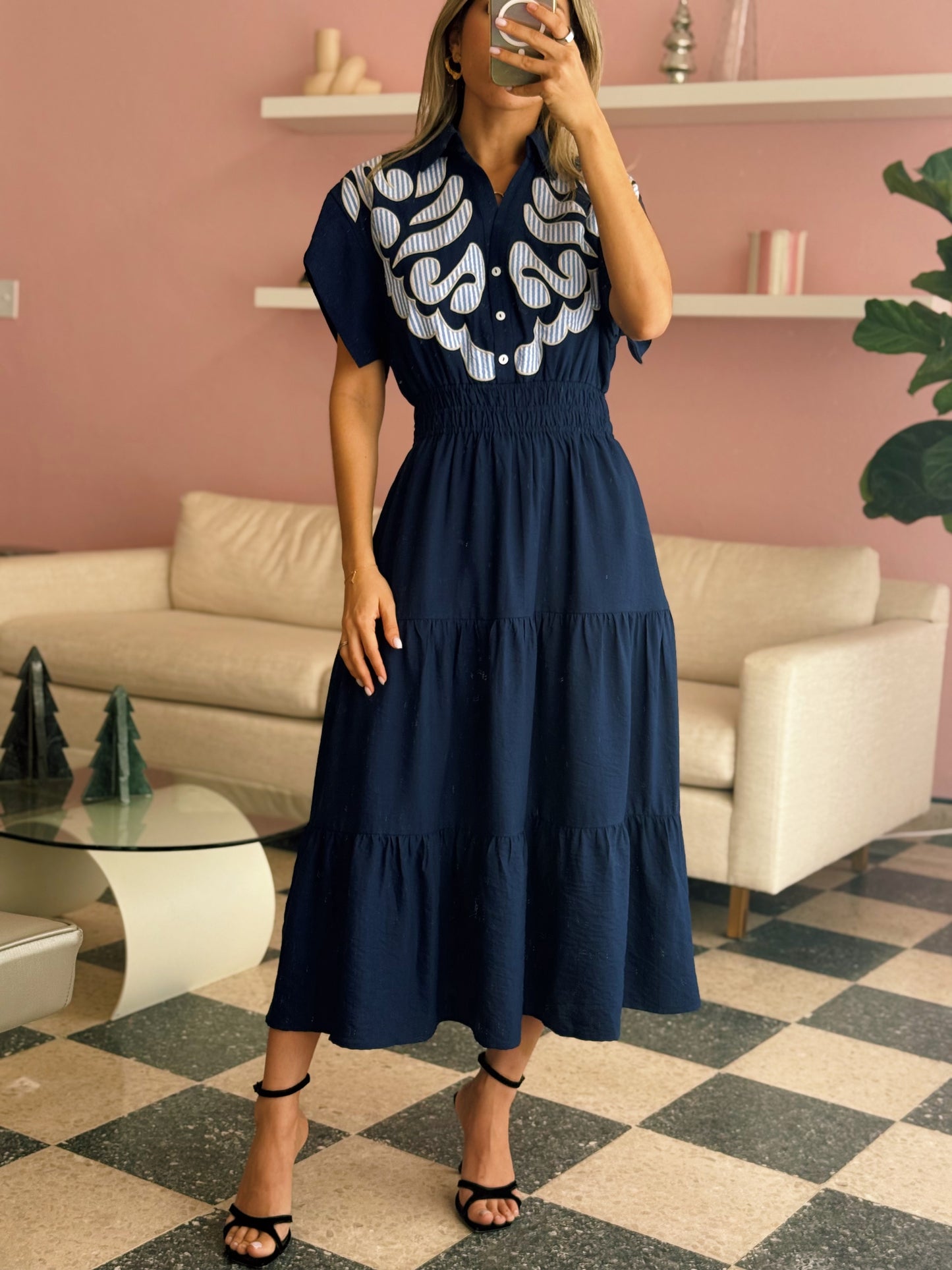 Navy Midi Dress