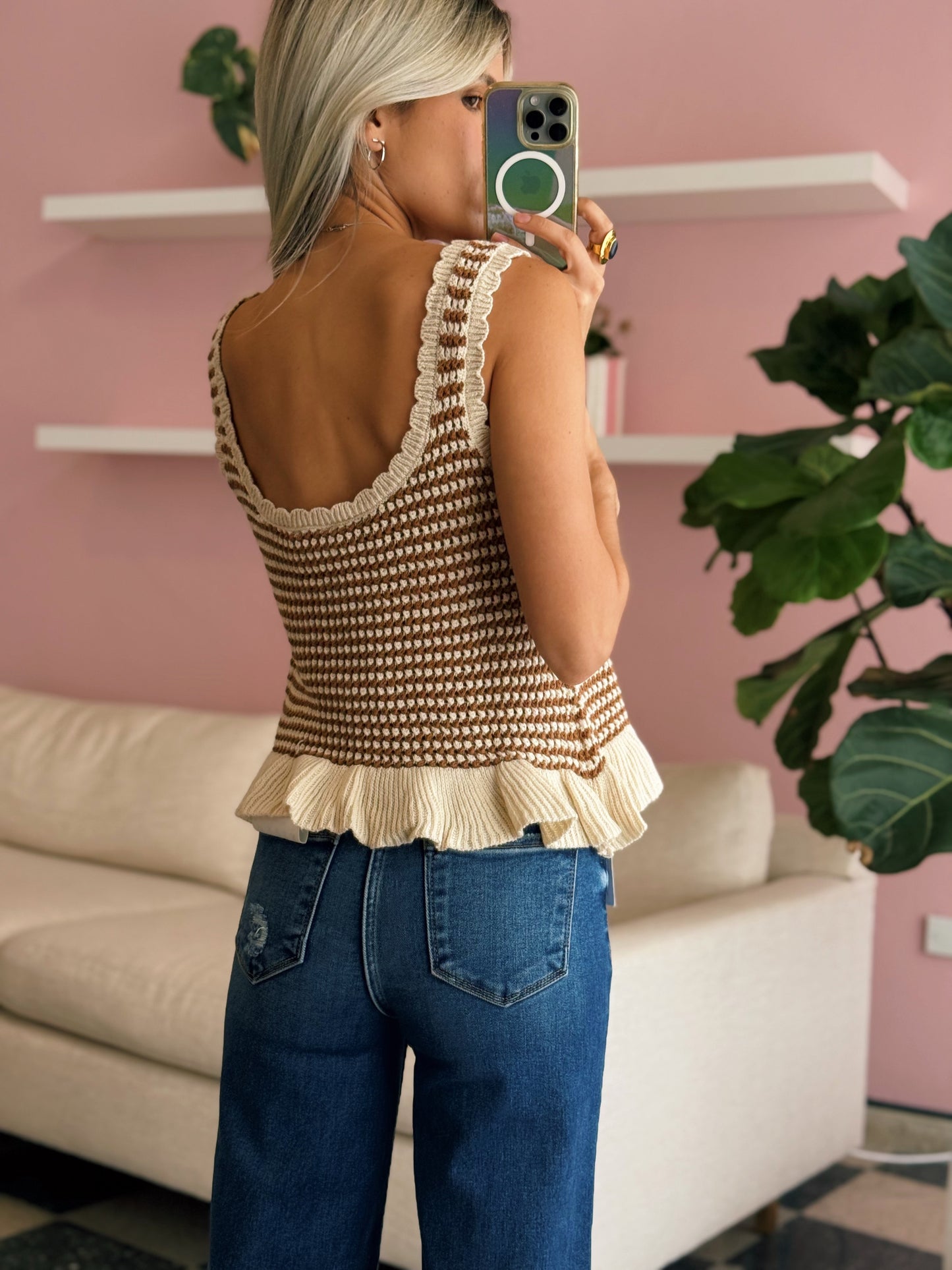 Natural Knit Sweater Top