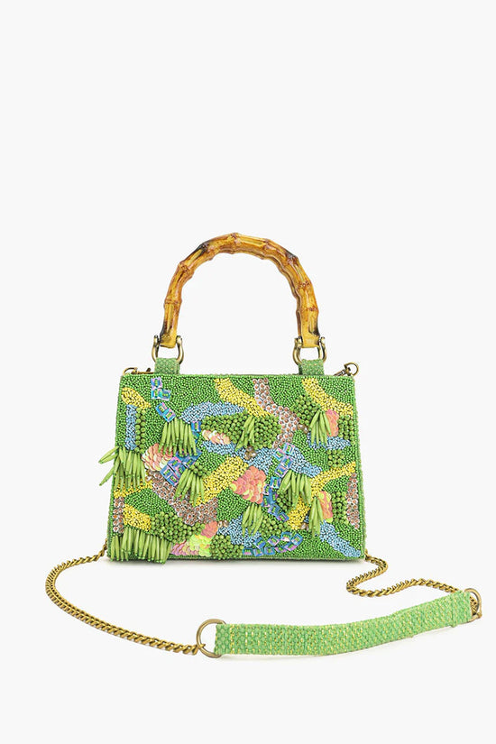 Rainforest Beaded Top Handle Bag - Made in India