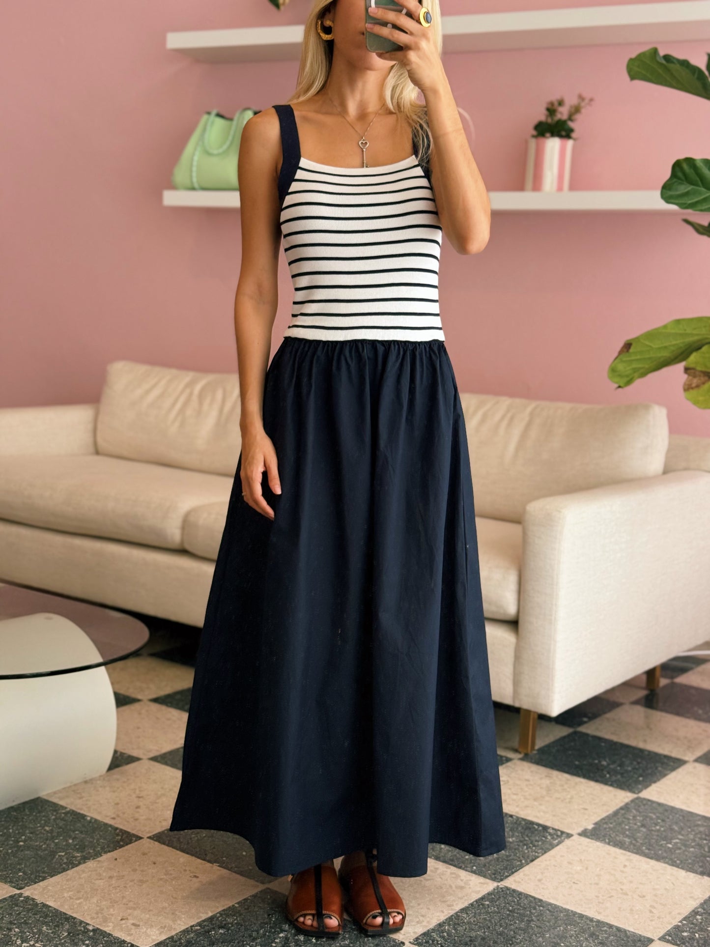 Navy Stripe Dress