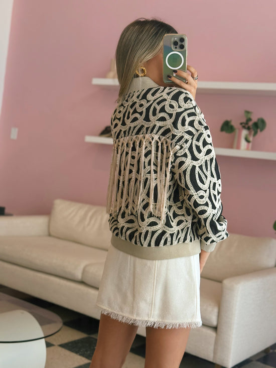 Back Fringed Jacket