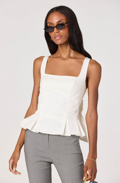 Viki Bow-Back Cotton Top