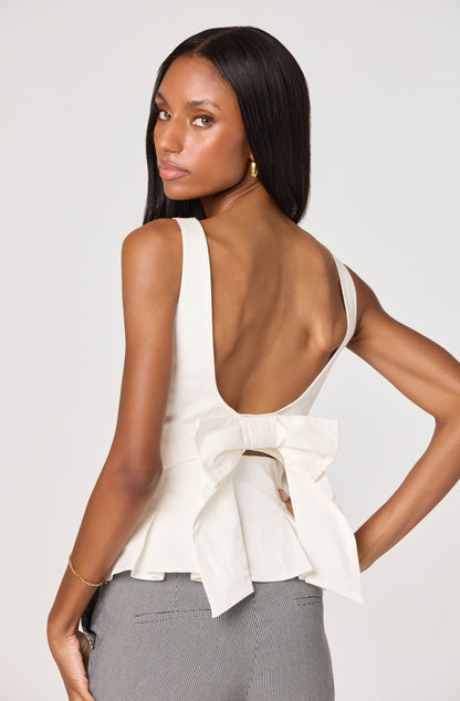 Viki Bow-Back Cotton Top