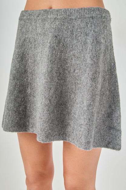 Knit Flare Circle Skirt