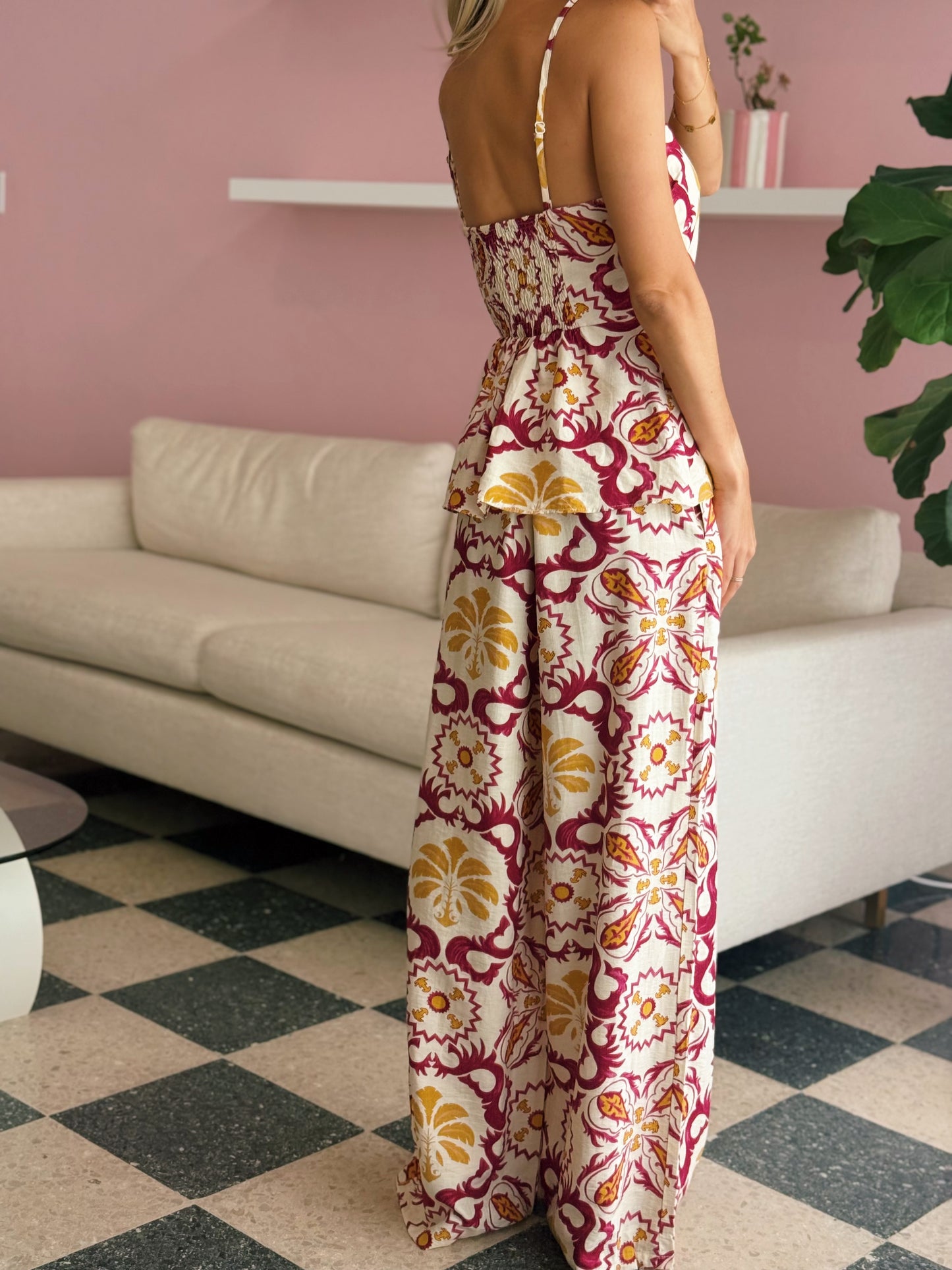 Fuchsia Top & Pant Set