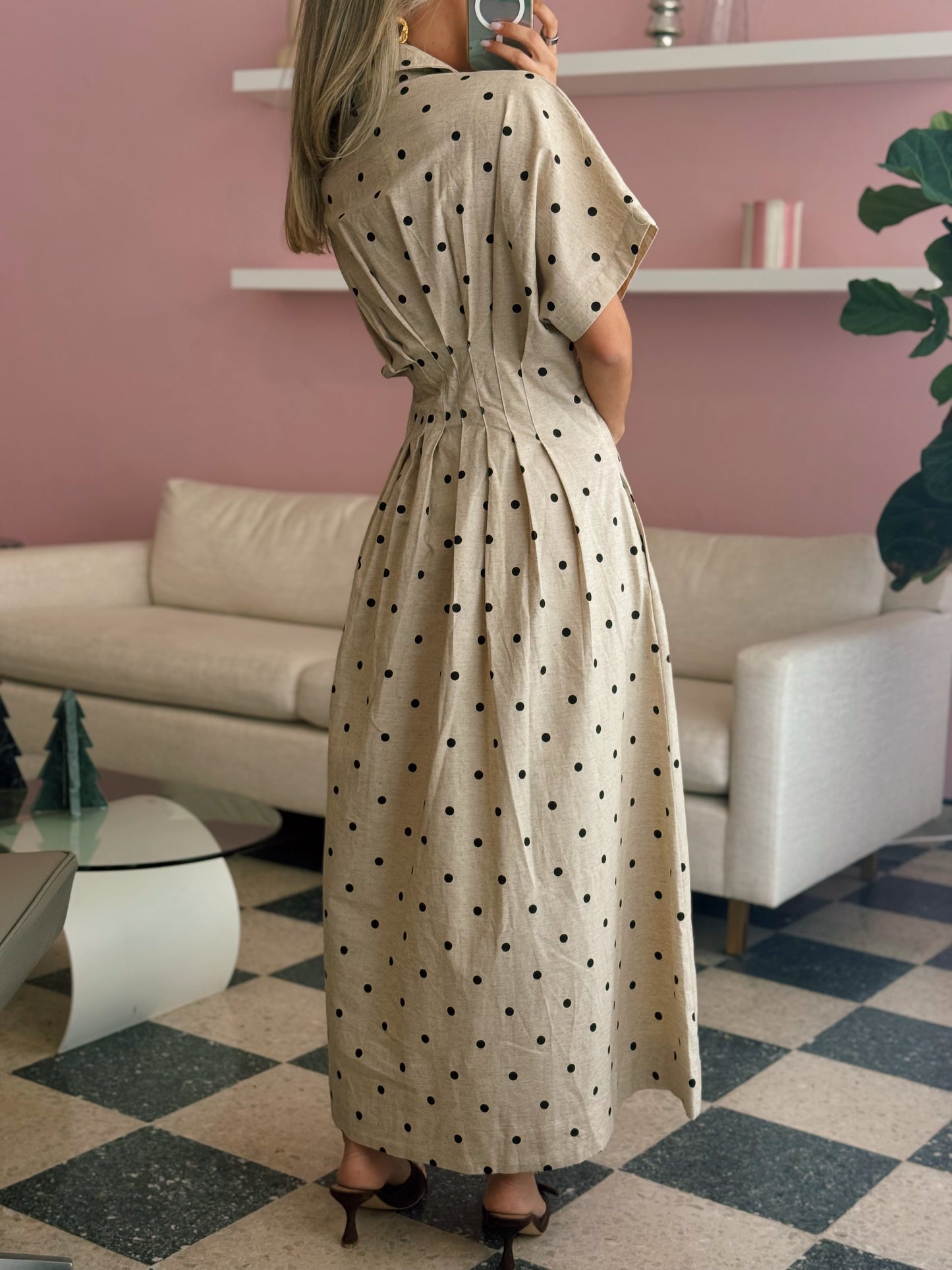 Polka Dot Midi Dress