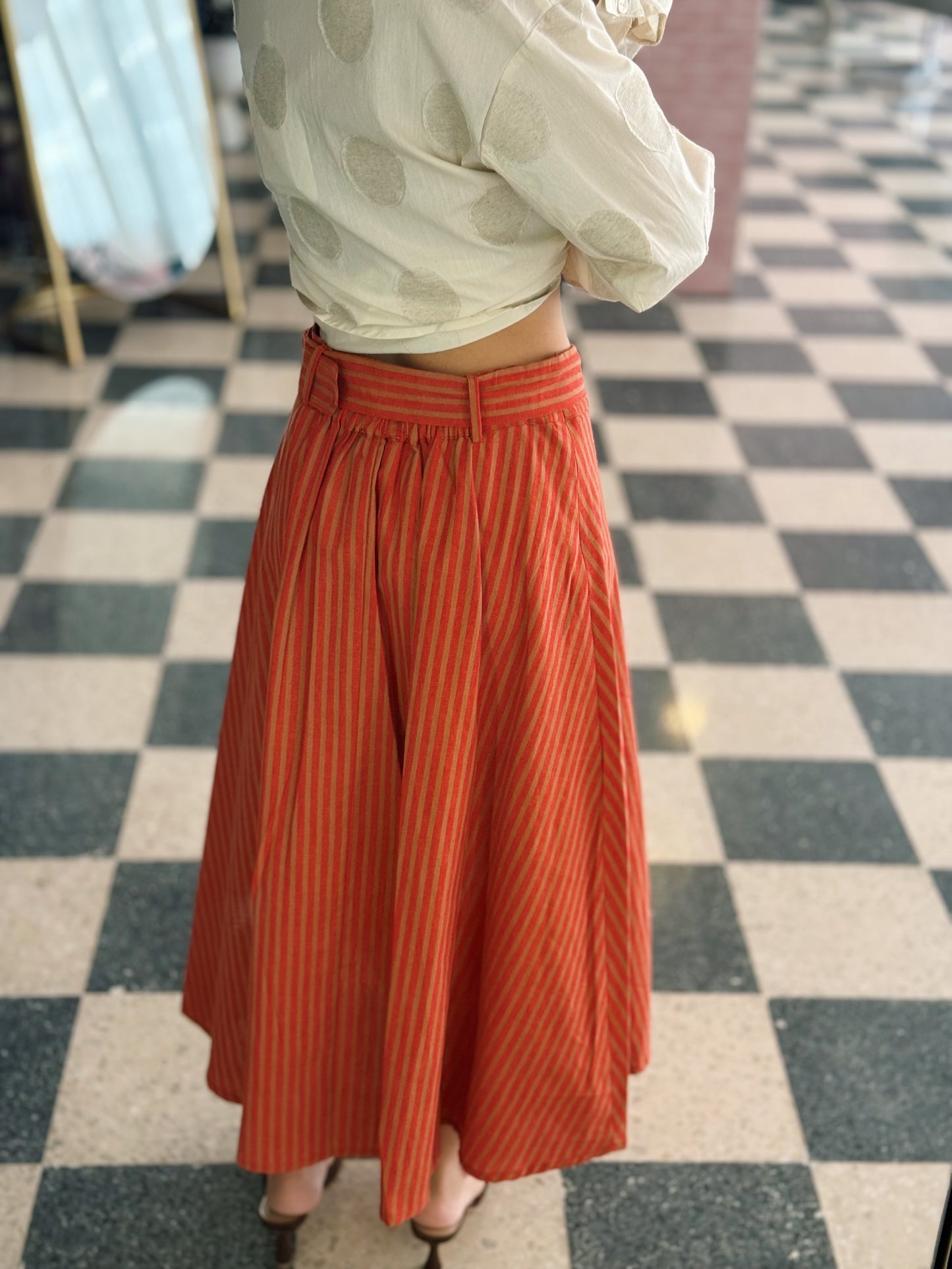 PRE ORDER (final sale/read description) Linen Brick Skirt