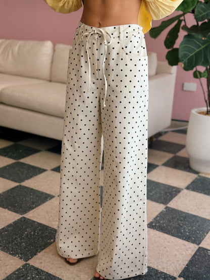 Polka Dot Wide Leg Pants