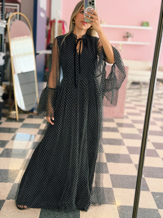 Polka Dot Mesh Dress