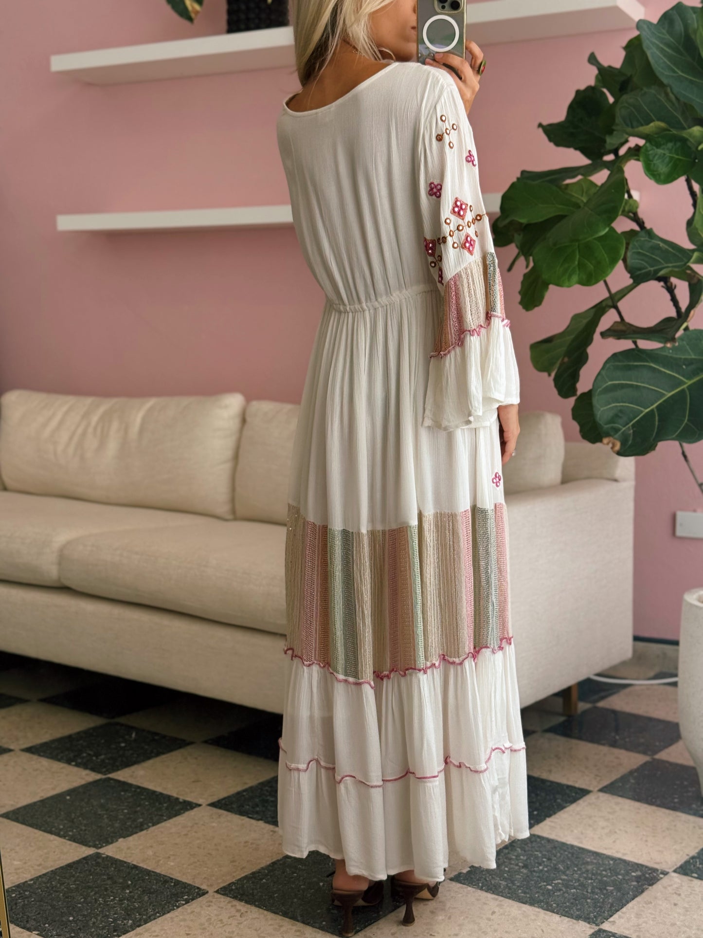 Boho White Maxi Dress