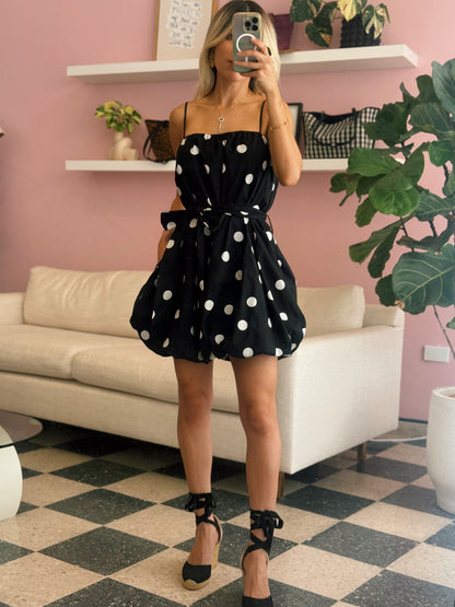 Black Polka Dot Bubble Dress