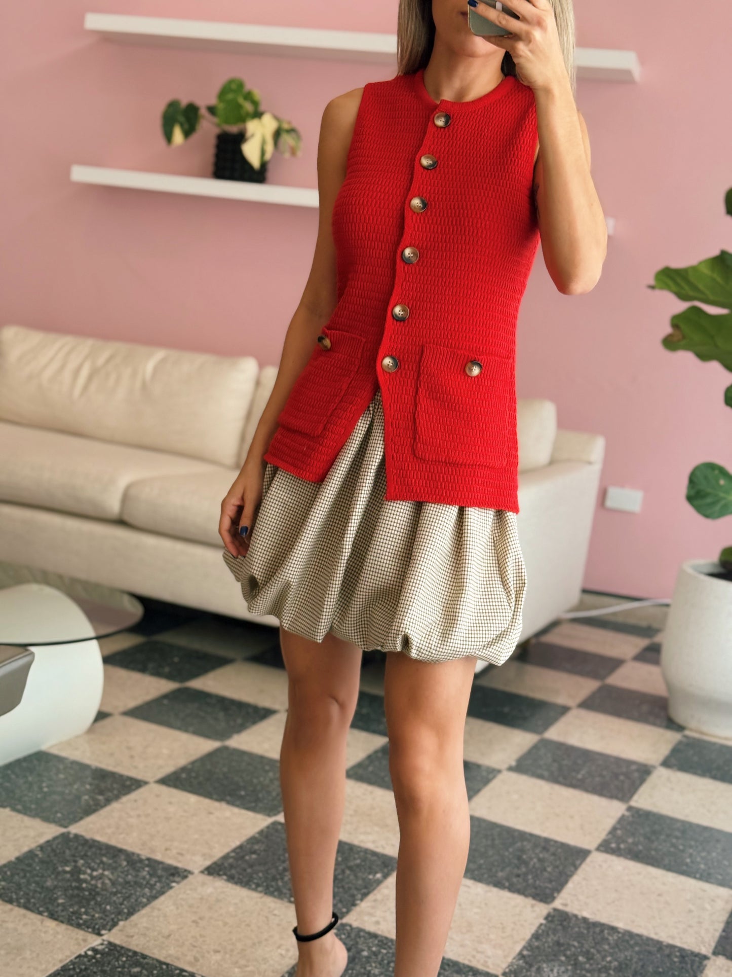 Libi Plaid Mini Skirt