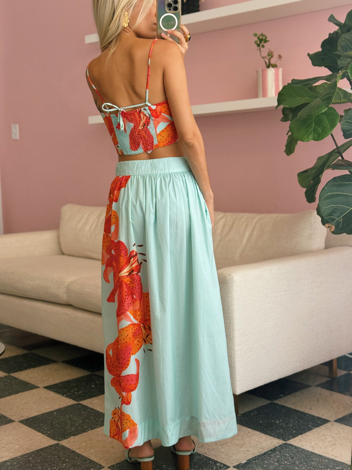 Blue Lily Skirt Set - Dress To