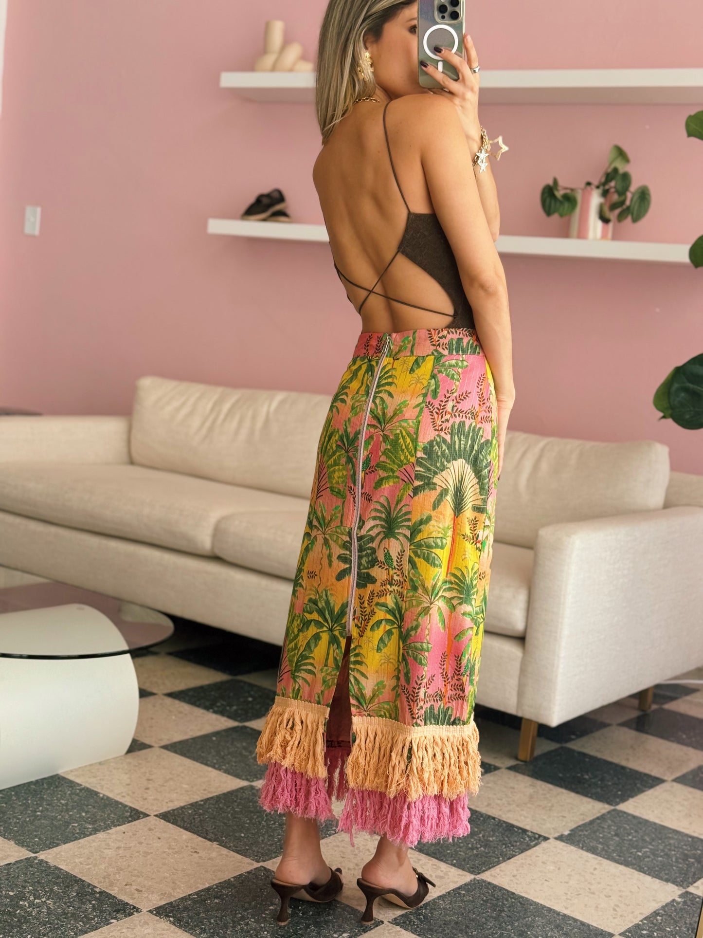 Forever Tropical Midi Skirt - Made in India