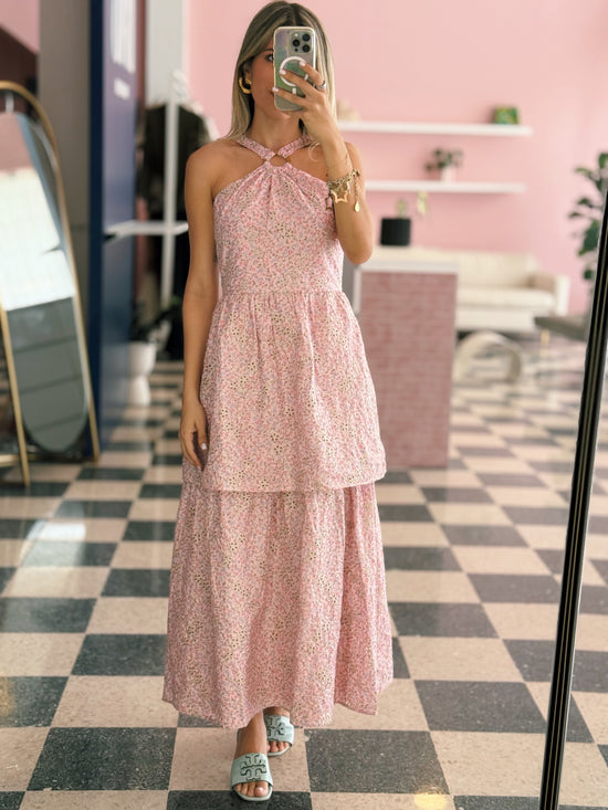 Disty Floral Layered Dress