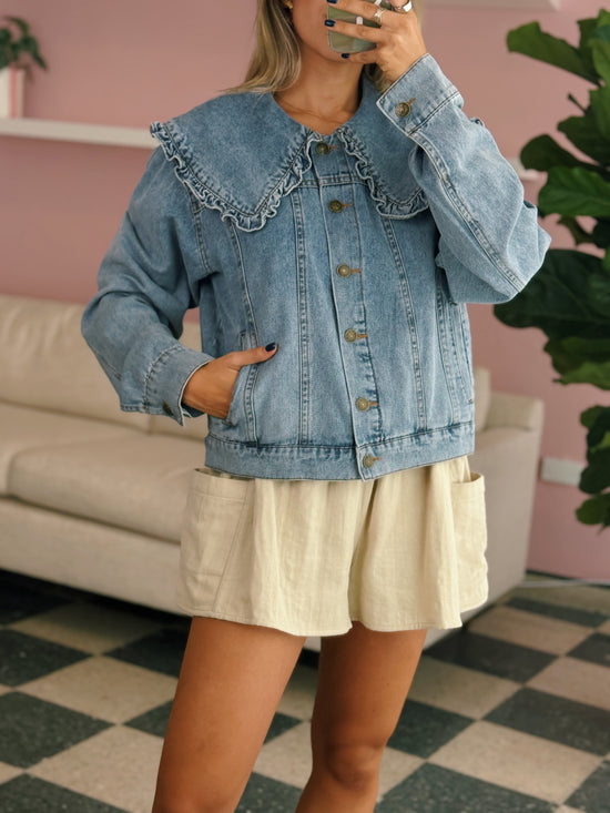 Petal Collar Denim Jacket