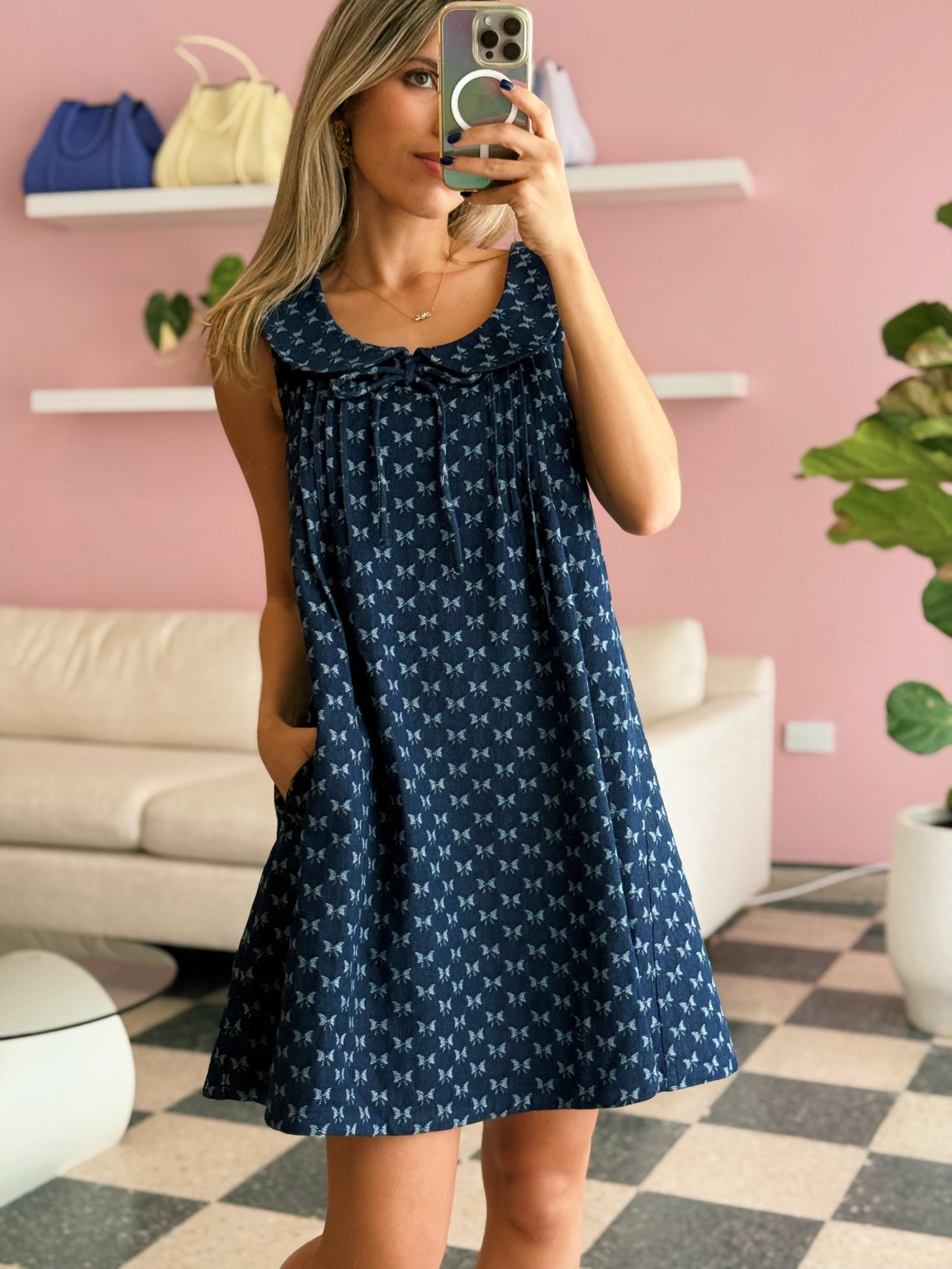 Denim Bows Dress