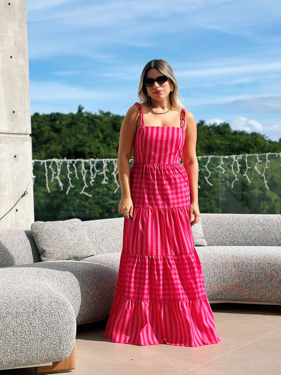 Pink Chain Maxi Dress