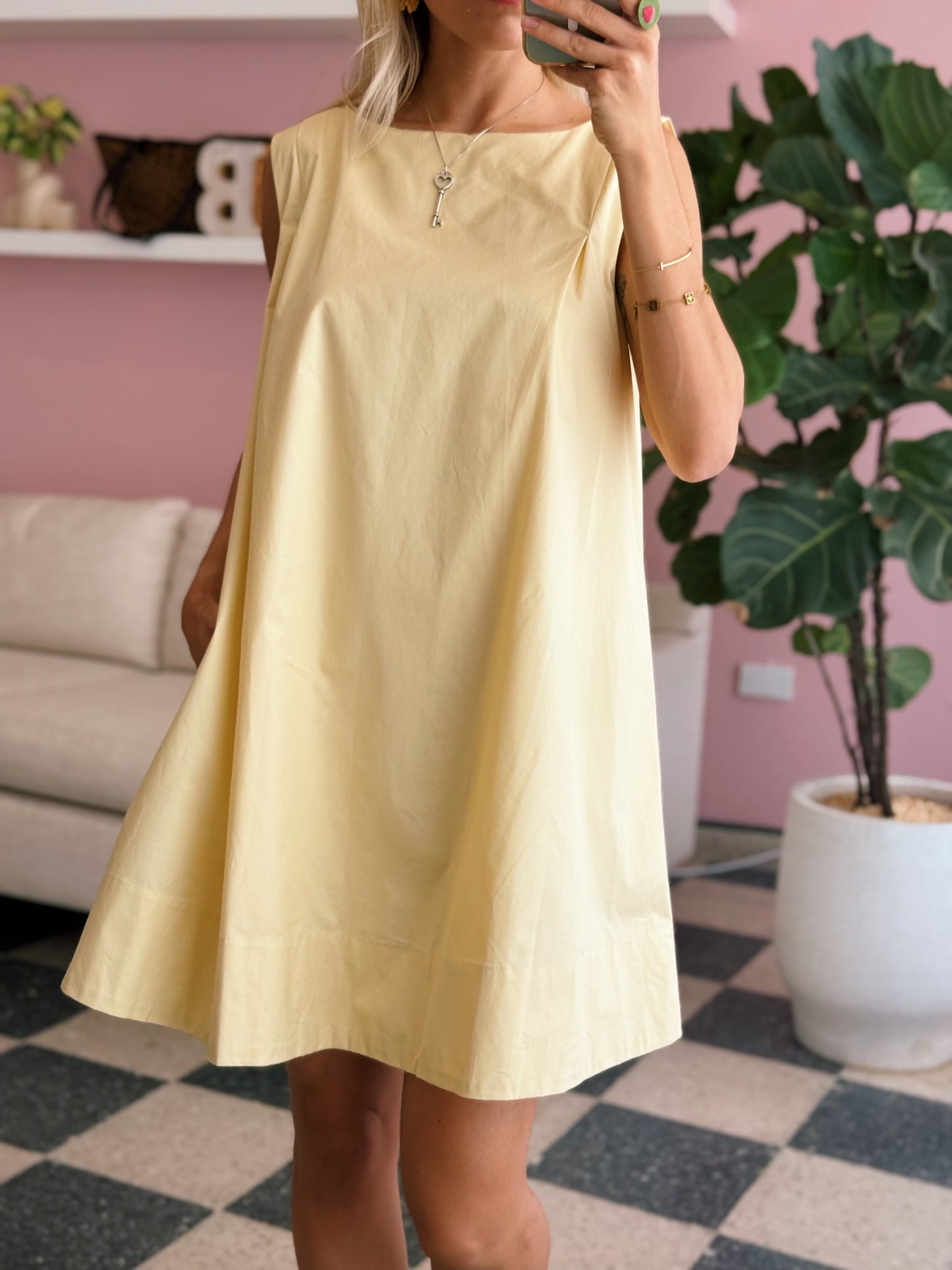 Lemon A-Line Dress