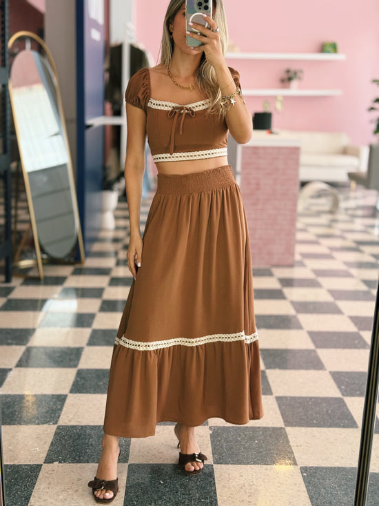 Brown Skirt Set