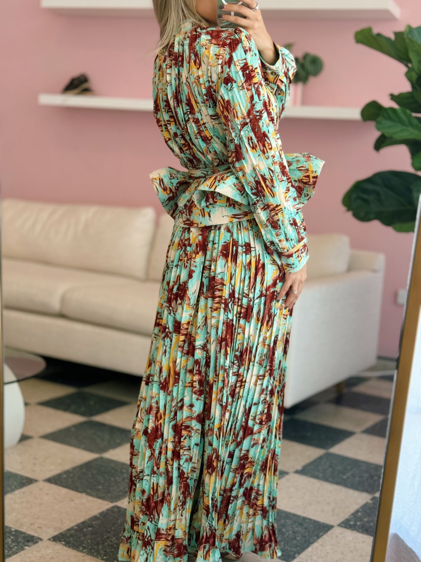 Pleated One Size Pant Set