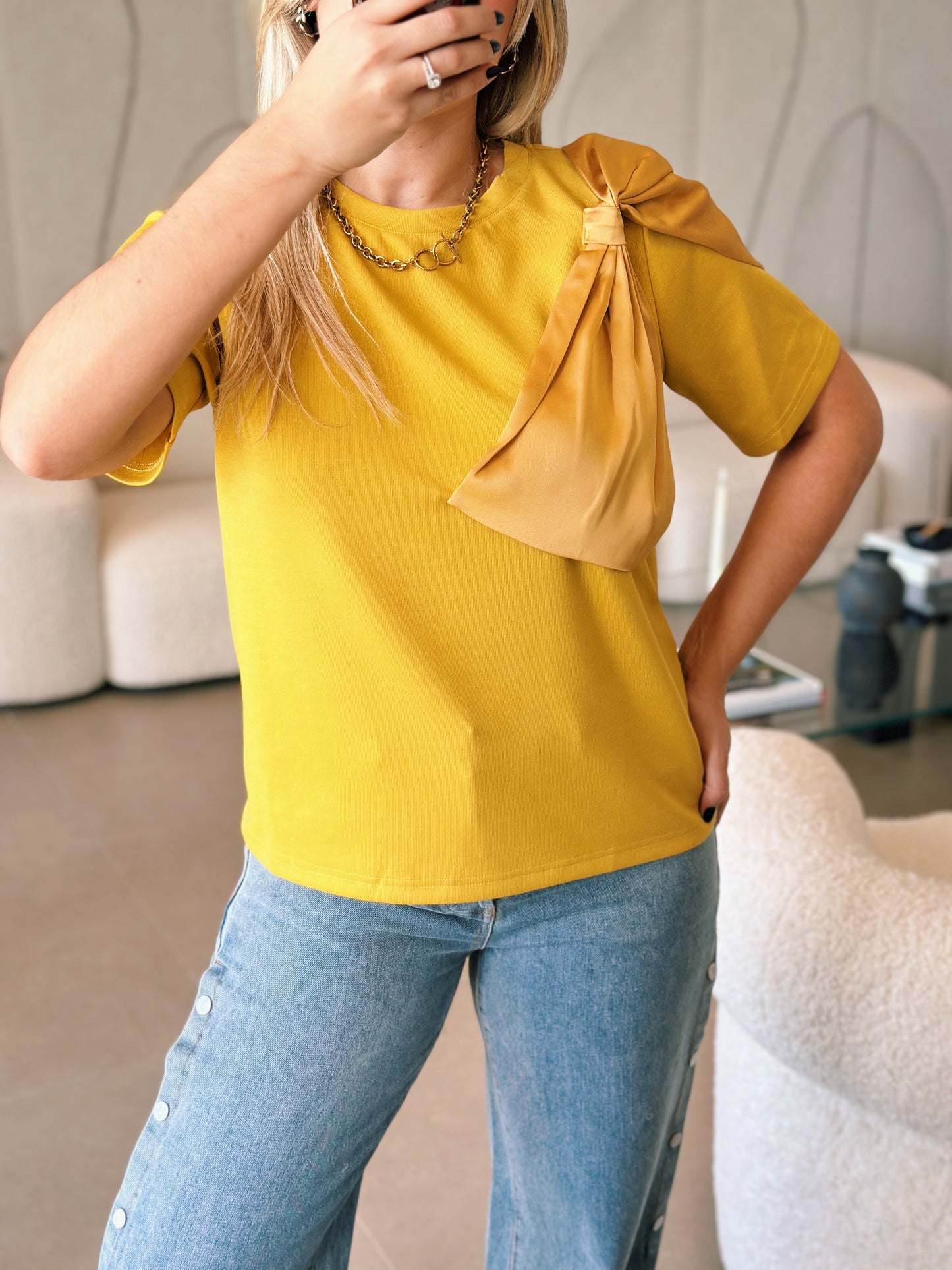 Mustard Bow Top