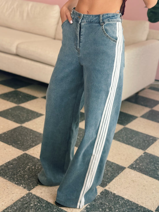Side Stripe Denim Pant