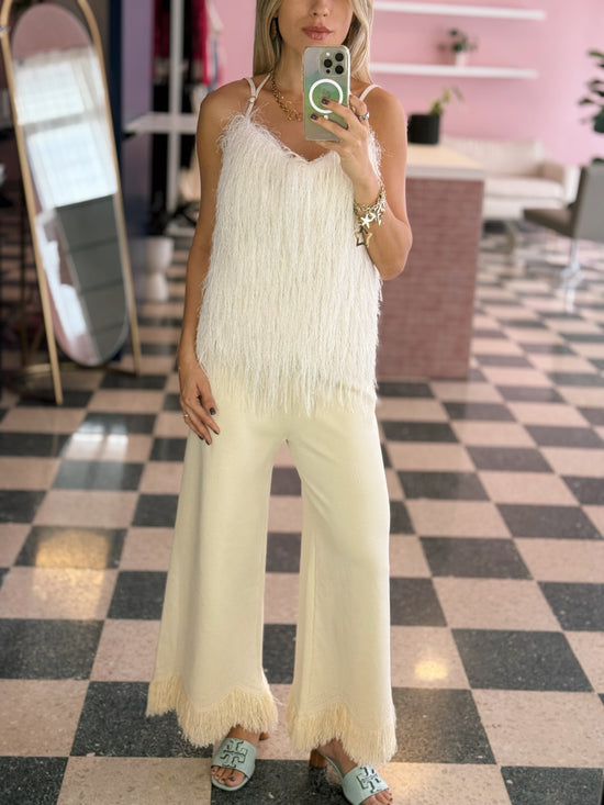 Fuzzy Open Back Top