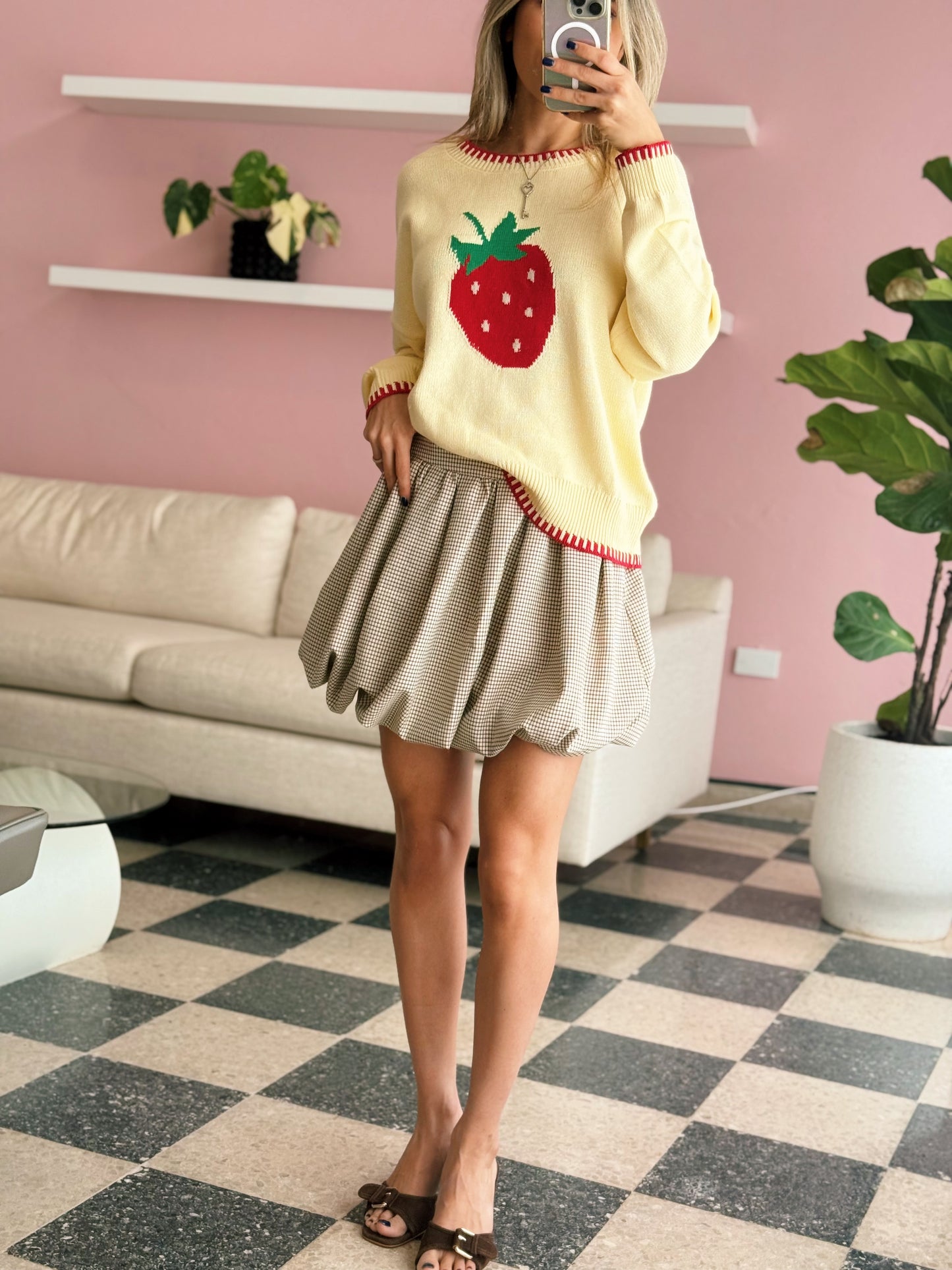 Libi Plaid Mini Skirt