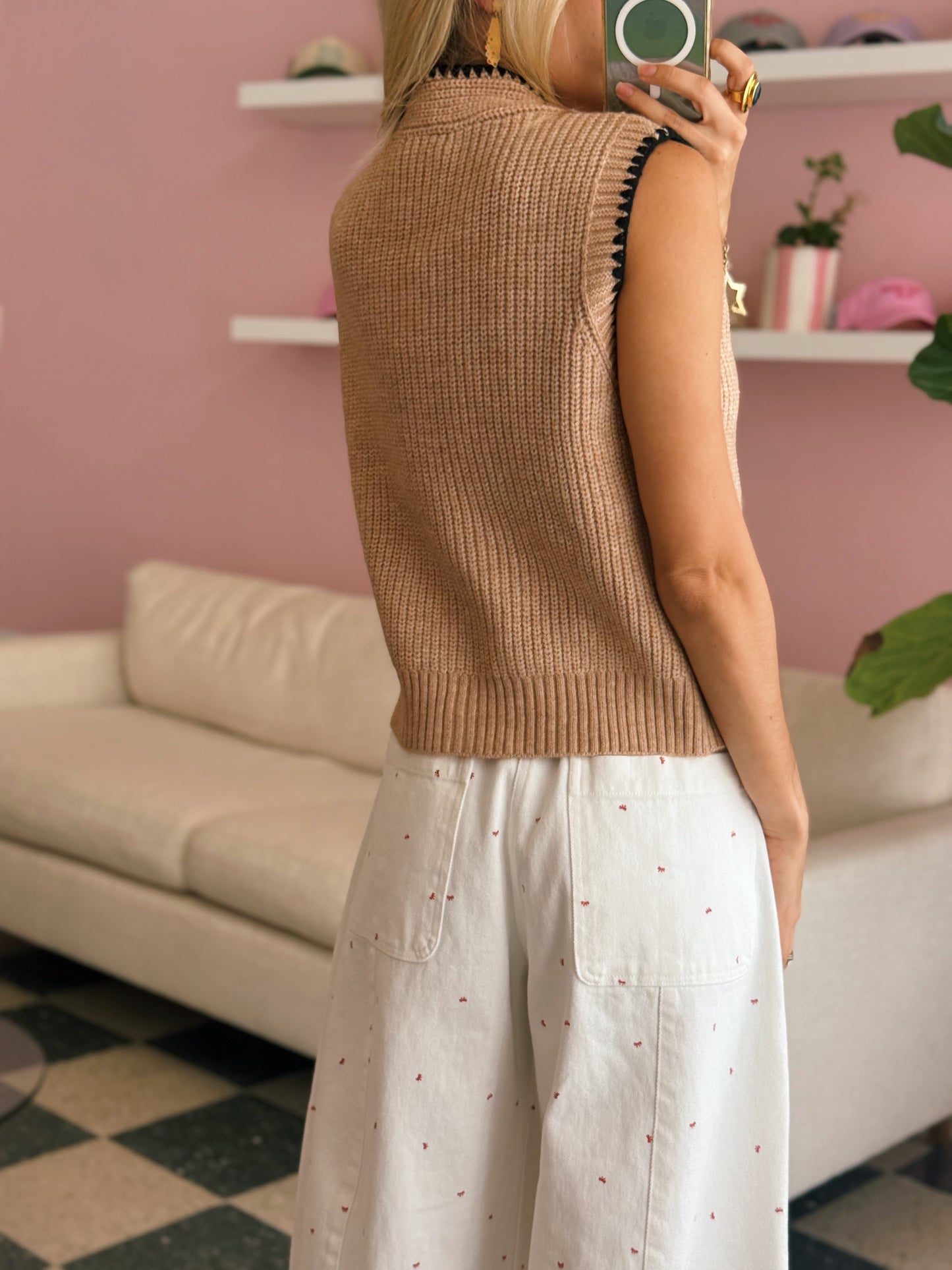 Taupe Knit Top