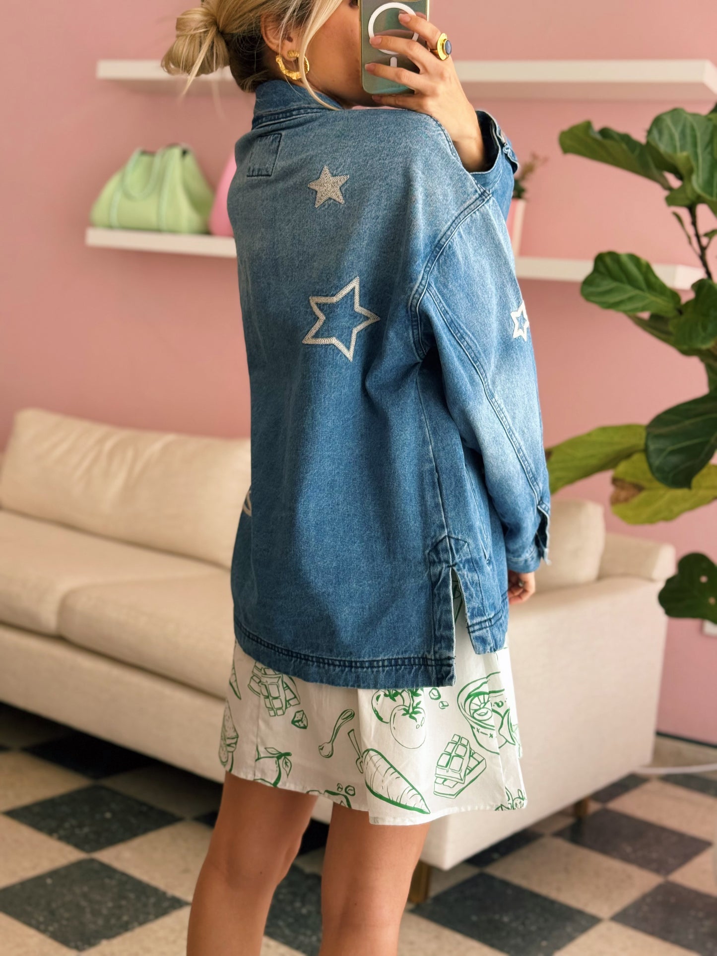 Denim Embroidered Jacket