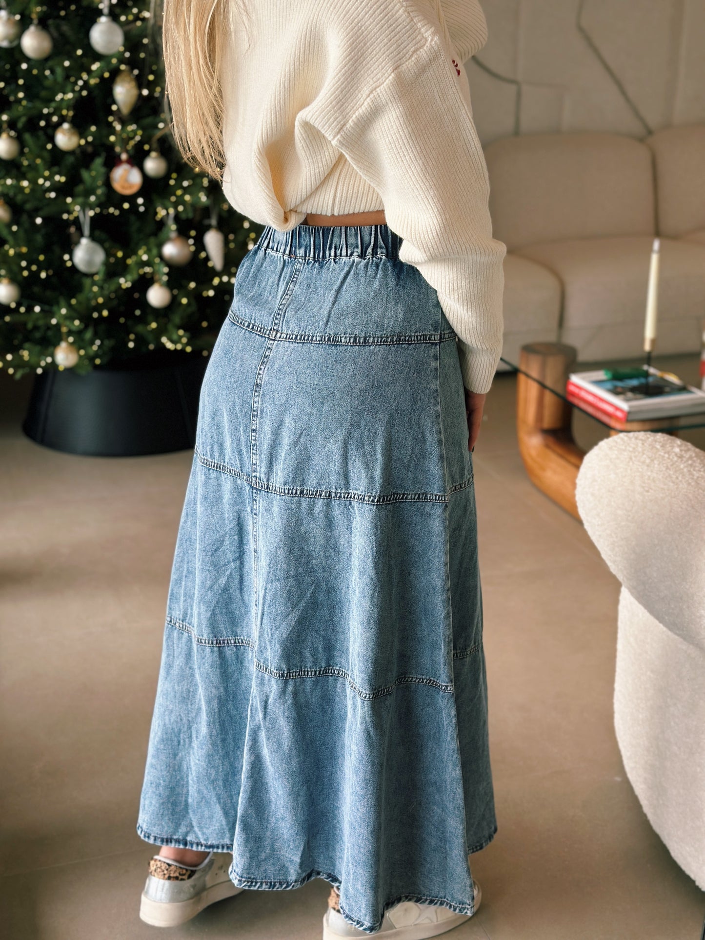 Denim Maxi Skirt