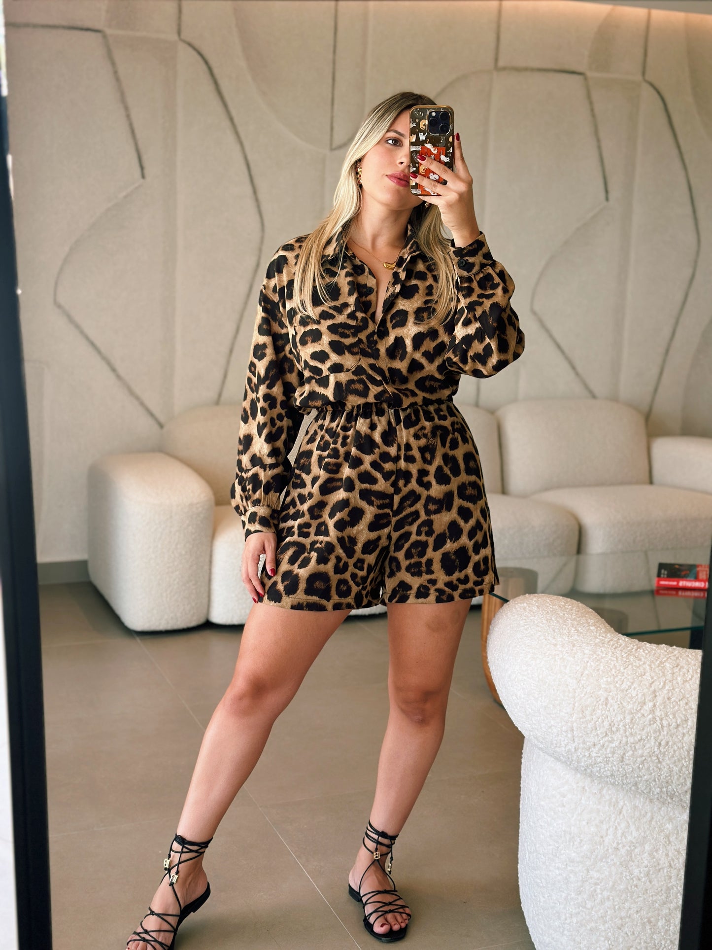 PRE ORDER (final sale/read description) Leopard Romper