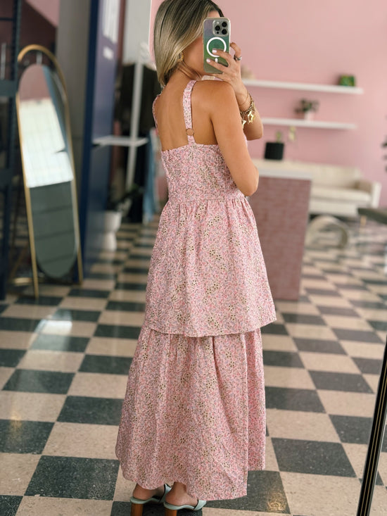 Disty Floral Layered Dress