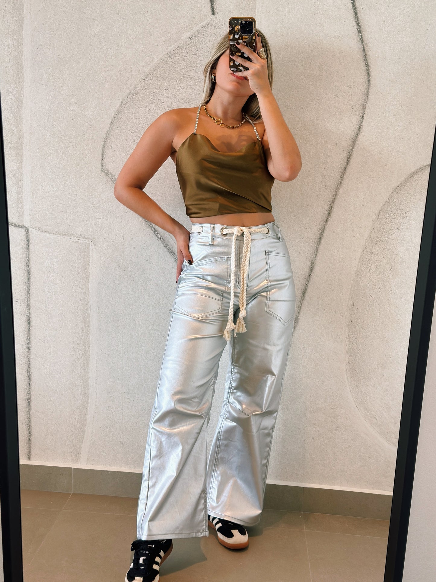 Metallic Pants